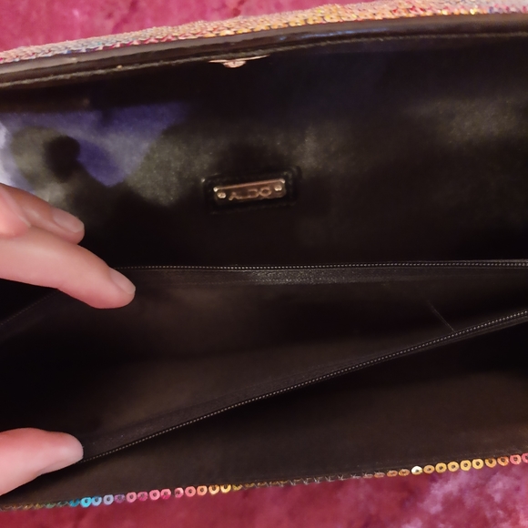 Aldo multicoloured sequinned clutch - Picture 6 of 9